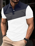 Men's loose fit short sleeve top with 3D digital printing design in colour LM-PL047