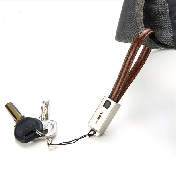 20cm leather USB C to Lightning iPhone charging cable in three colours