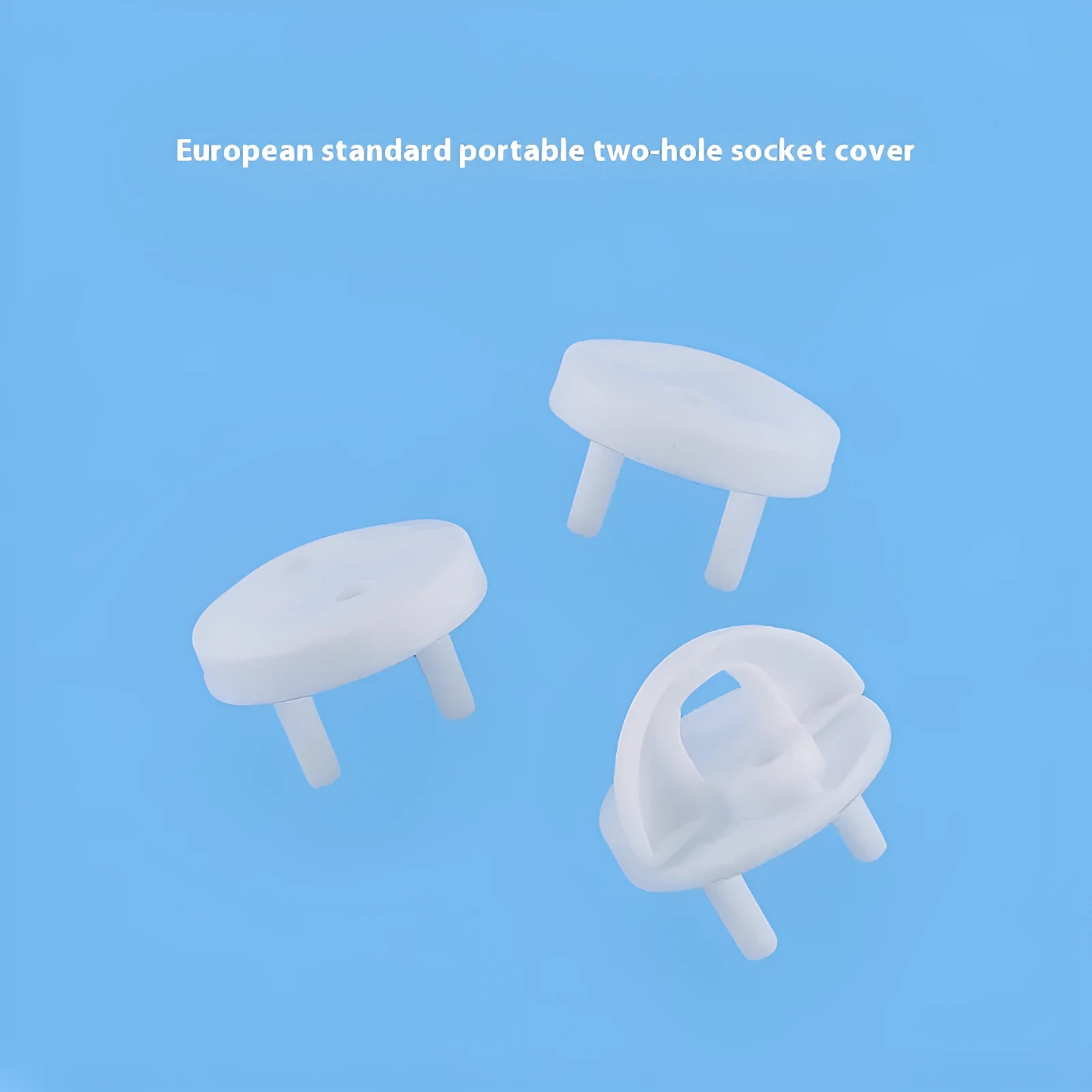 White plastic children's safety socket protective cover anti-electric shock single unit