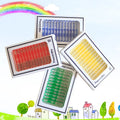 Set of 48 colour-coded plastic microscope slides for children's biology education