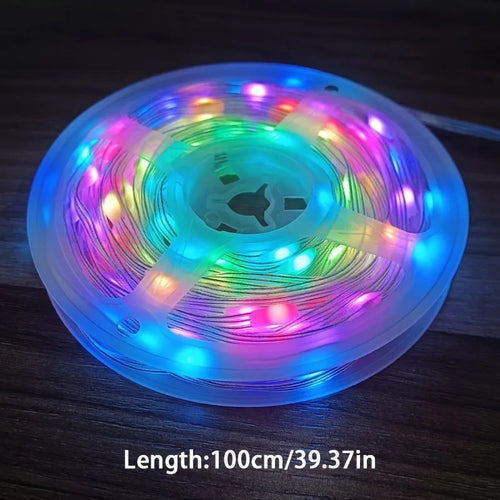 10 metre LED light string with 100 multi-colour lights in party decoration setting