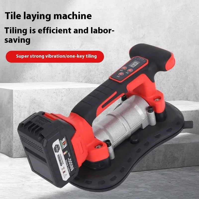 21V battery-operated tile laying machine with automatic pasting function for tiles up to 200cm