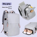 Large capacity waterproof travel backpack with Oxford cloth material and curved shoulder straps