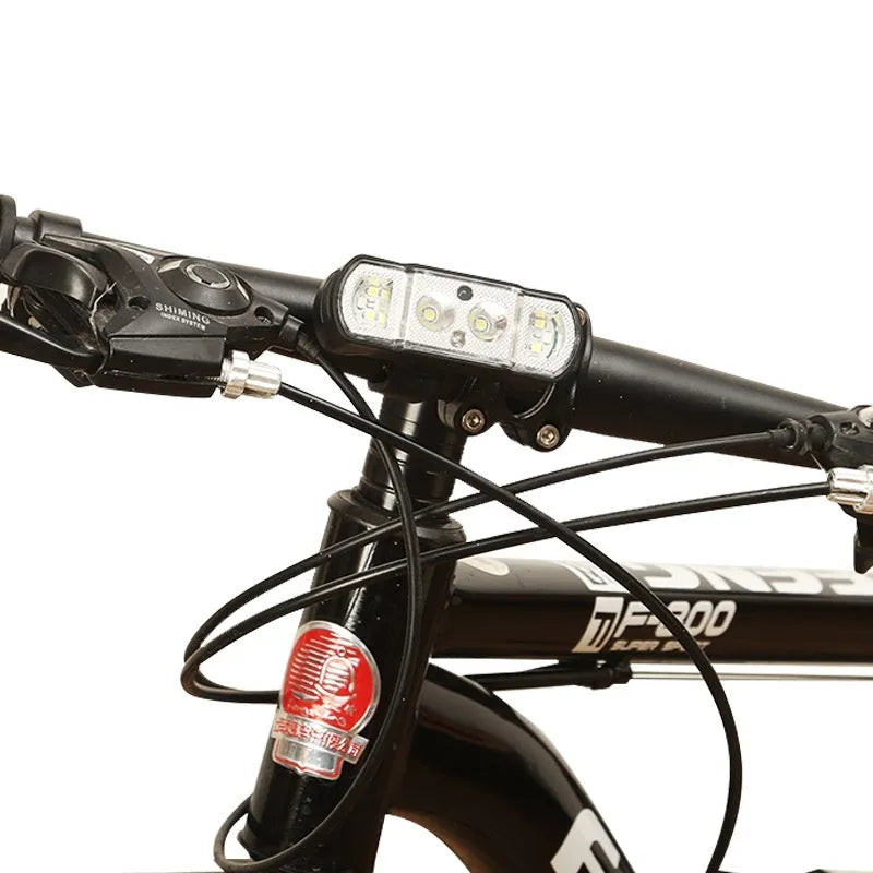 Black bicycle headlight with wave induction sensor and 350 lumen LED for cycling