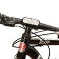 Black bicycle headlight with wave induction sensor and 350 lumen LED for cycling