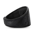Black adjustable self-heating magnetic therapy neck guard showing straps.