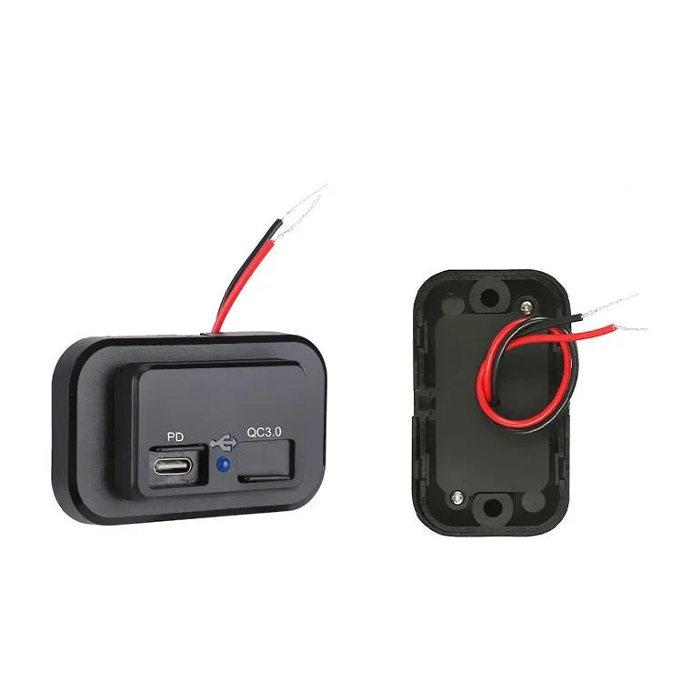 Black car charger with single USB TYPE-C port for QC3.0 and PD fast charging.