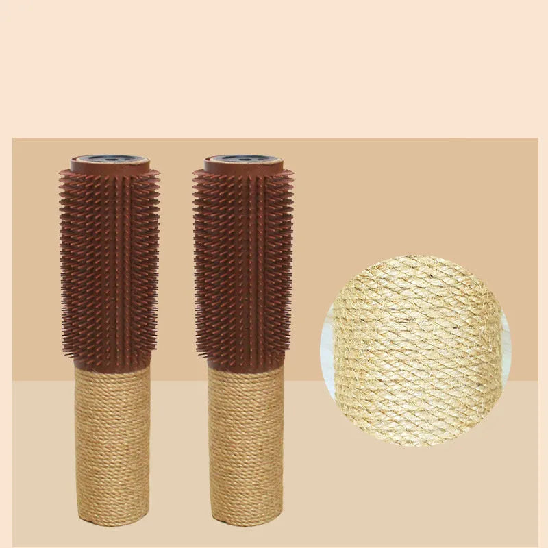 Brown or grey sisal cat scratching post measuring 30cm tall