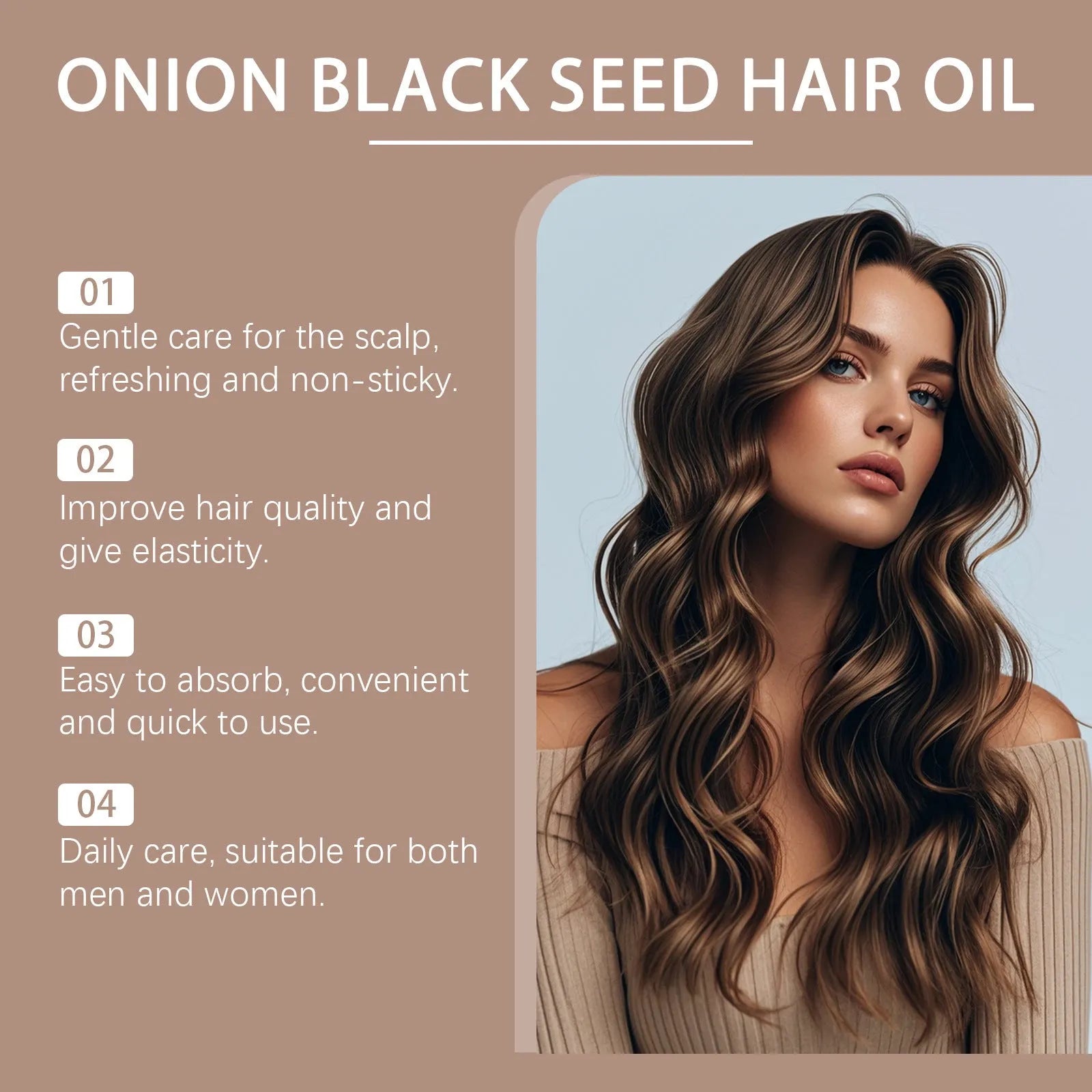 100ml hair essential oil bottle with application accessories for nourishing hair care