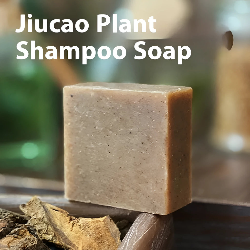 Nine grass cold process shampoo soap bar 72g weight silicone oil-free formula