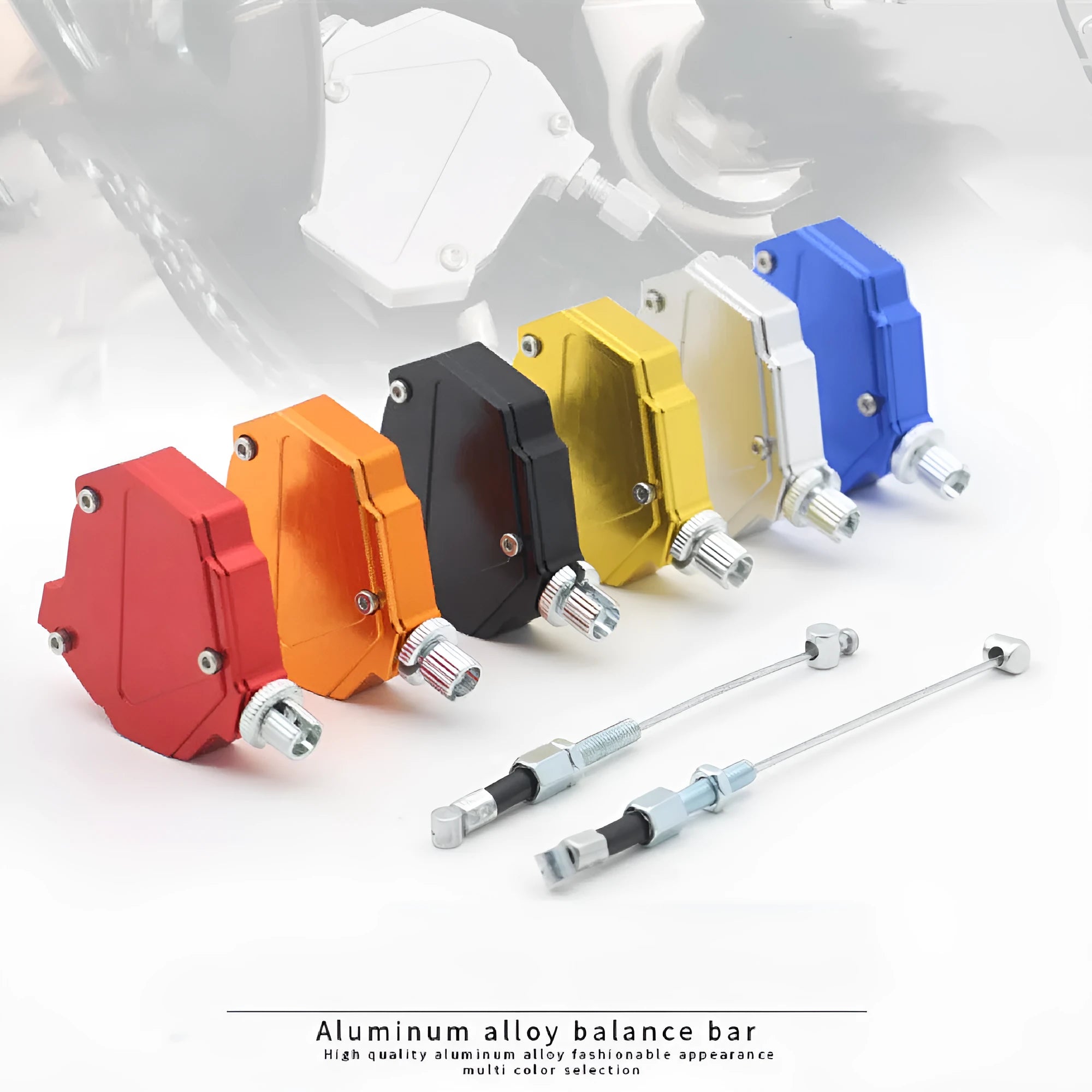 Aluminium alloy motorcycle clutch labour-saving modification kit shown in multiple colour options.