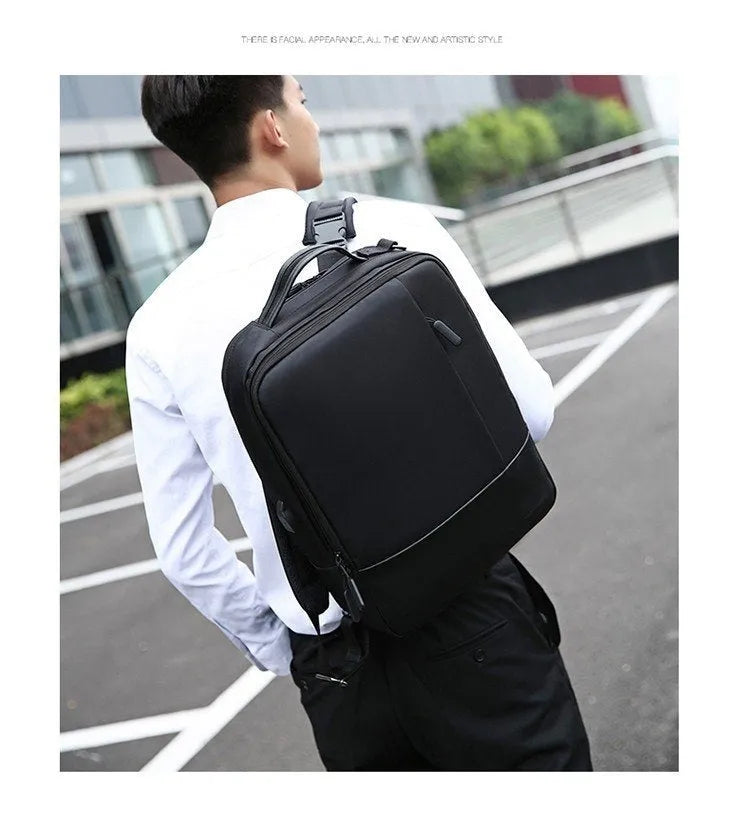 Medium waterproof nylon backpack in brown with zipper closure and soft surface finish for men and women