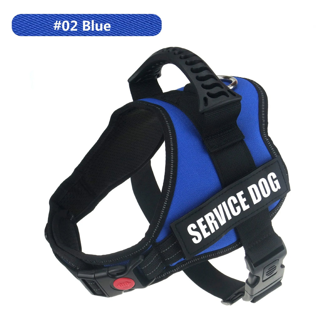 Nylon dog chest brace harness with Velcro closure in size L for large breed walking