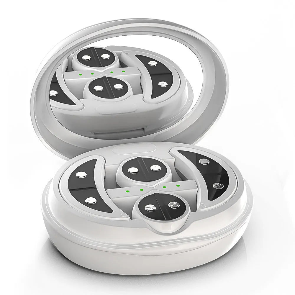 White red light eye massager with EMS technology for facial and eye treatment
