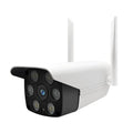 Remote Smart Camera Network Camera with 3.6mm Lens, 50m Effective Distance, 10m Infrared Night Vision, CMOS Sensor, 0.001 Lux Minimum Illumination, 1080P 64G, 720P Options, White, UK Plug for Outdoor Surveillance