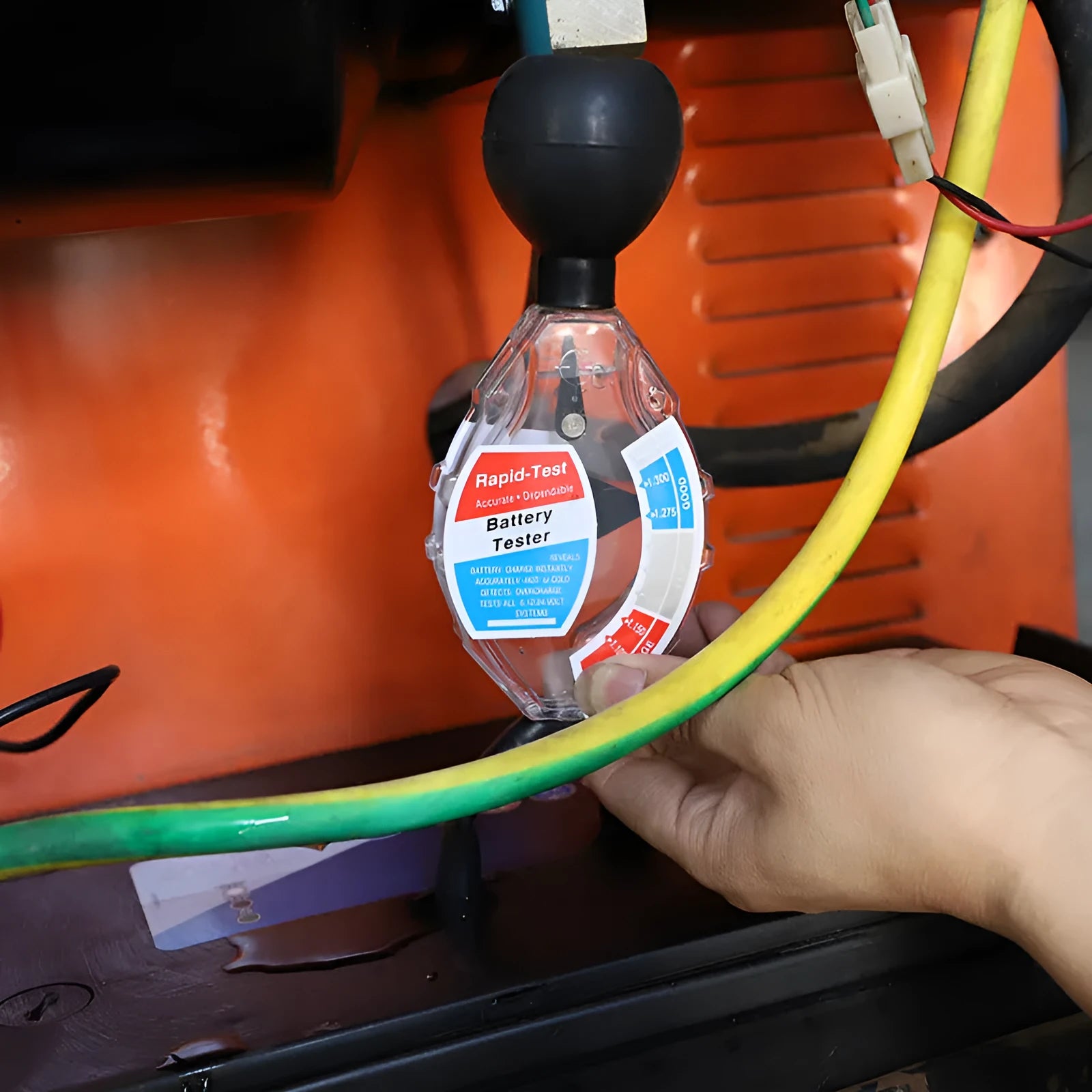 ABS plastic battery electrolyte hydrometer with suction mechanism for testing specific gravity