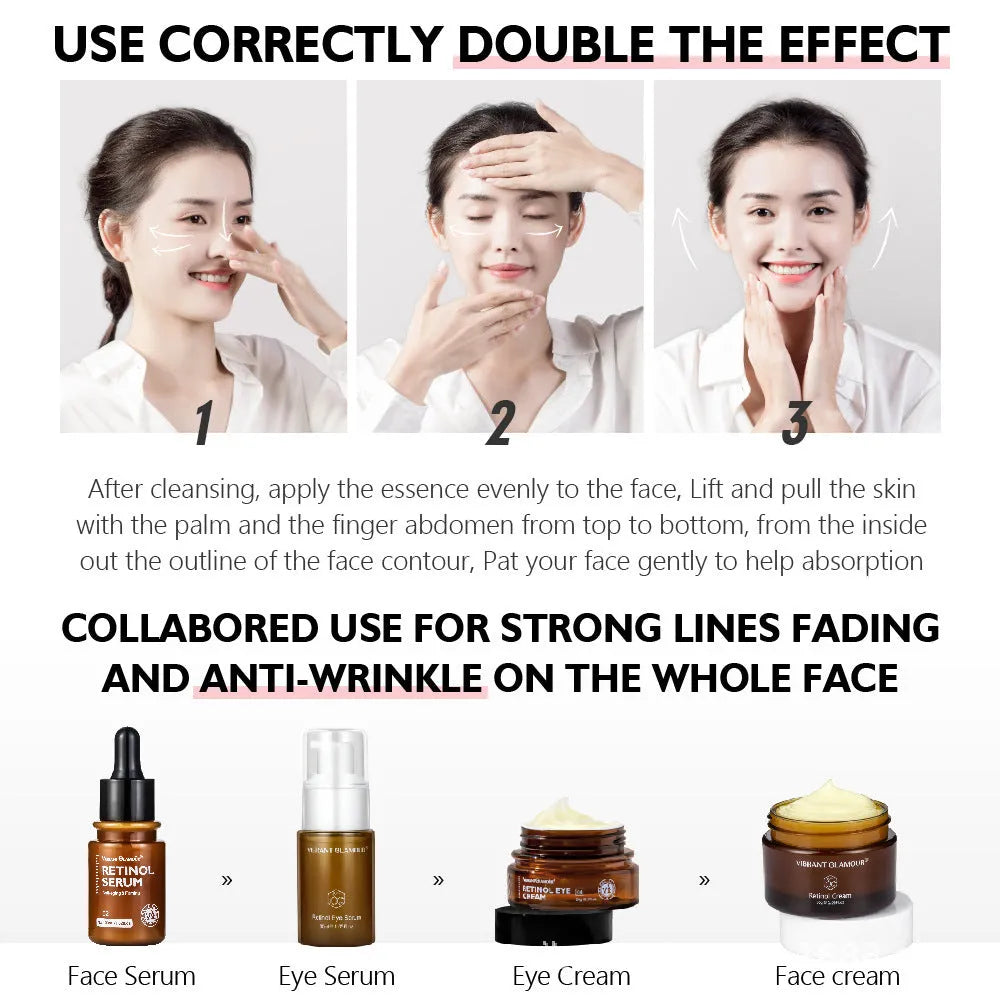 30g bottle of retinol facial serum for reducing dry lines and fine lines