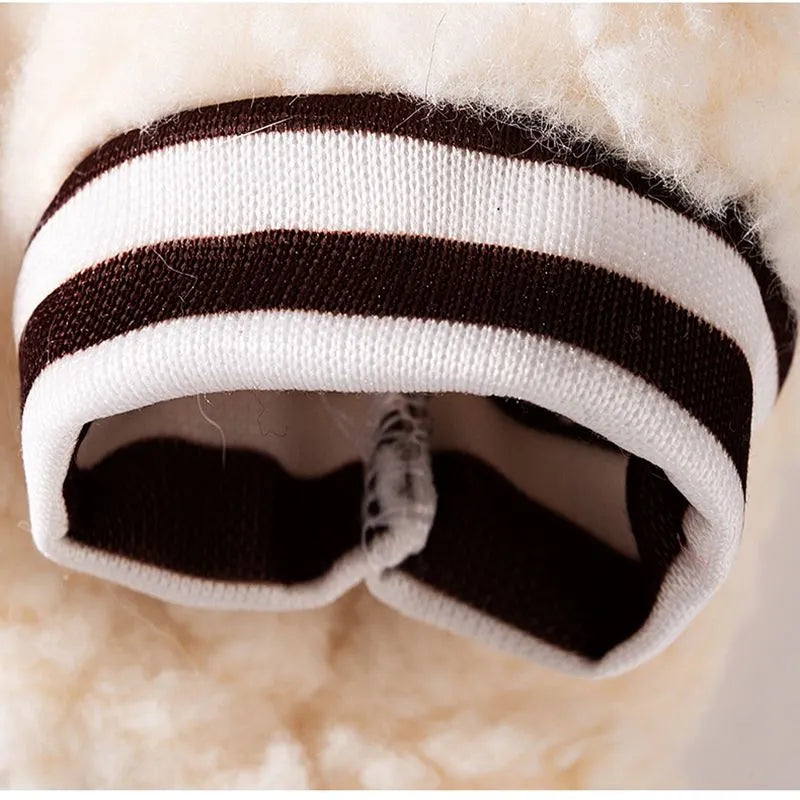 Soft fleece dog hoodie in animal pattern for autumn winter warm wear with pullover design