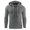 Men's cotton and polyester blend hooded sweatshirt shown in available colours