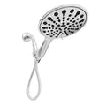 Chrome handheld shower head with six spray function selector