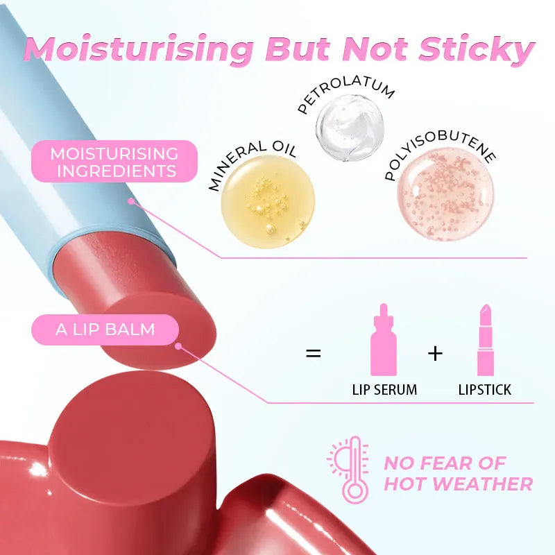 Waterproof moisturising lipstick in six matte shades with 1.8g net content