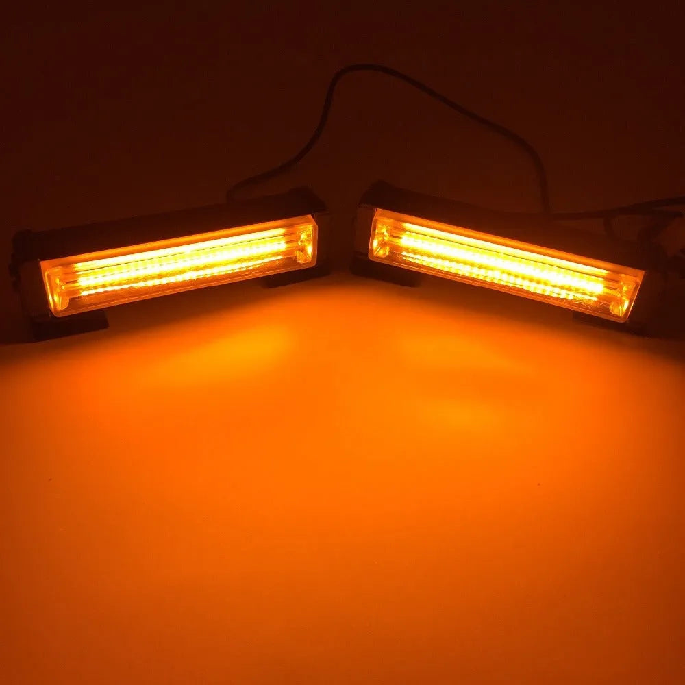 Yellow vehicle strobe warning light with 160mm diameter and aluminium alloy housing