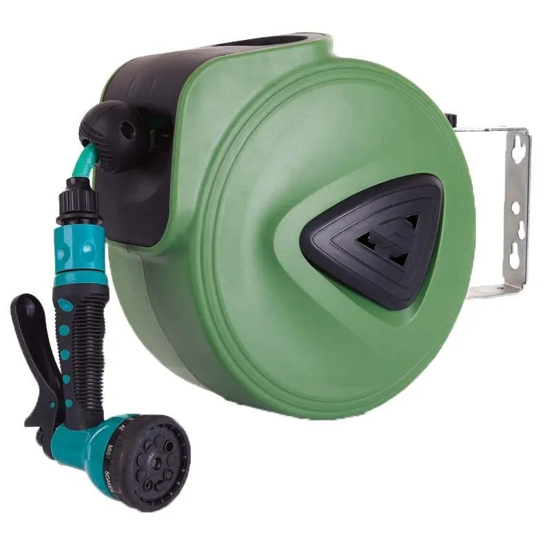 Automatic retractable hose reel with PVC pipe drum for car wash and garden watering