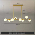 Nordic glass bubble ball chandelier with iron body multi arms warm light