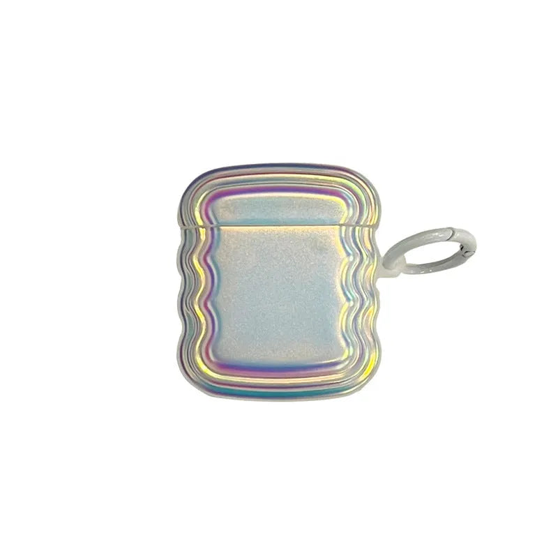 Silicone AirPods case with detailed magic laser and ring pattern design.