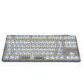 Universal transparent key cap set with 132 large keys for mechanical keyboard replacement
