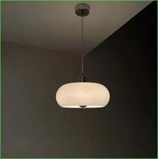 Bauhaus three headed egg tart shaped glass pendant light chandelier in milky white