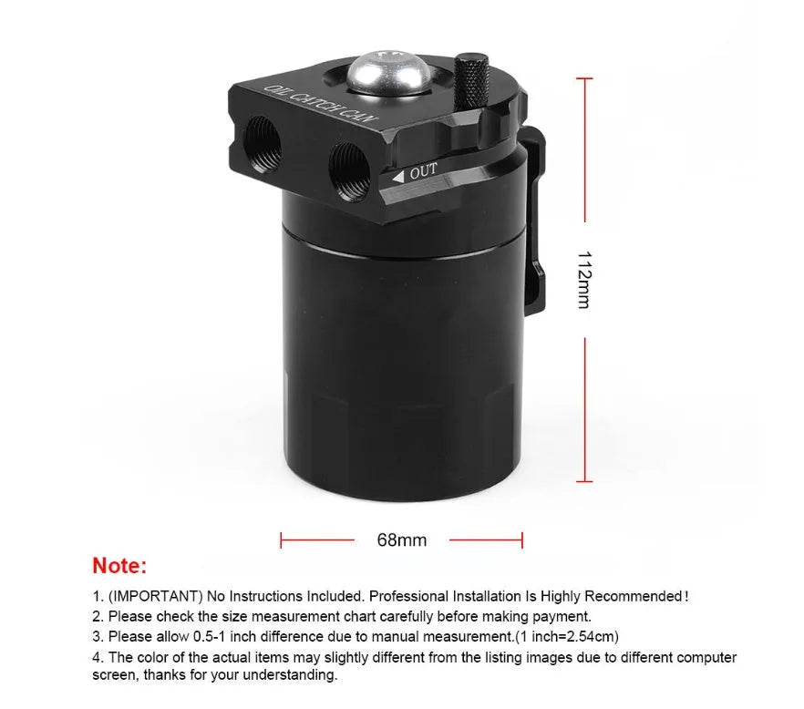 Aluminium alloy car oil separator for Ford Expedition in black, blue, red, and silver colours.