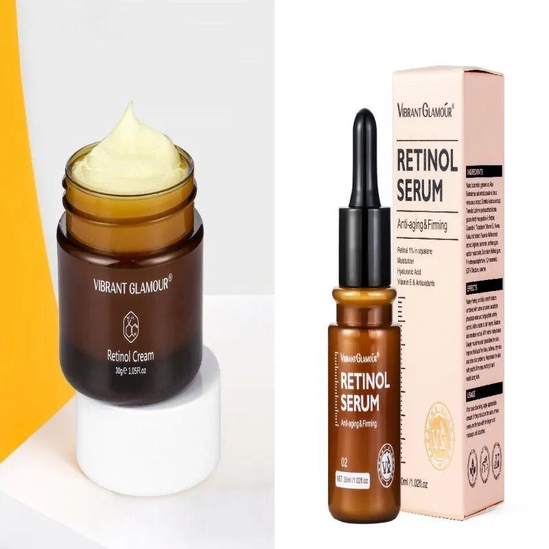 30g bottle of retinol facial serum for reducing dry lines and fine lines