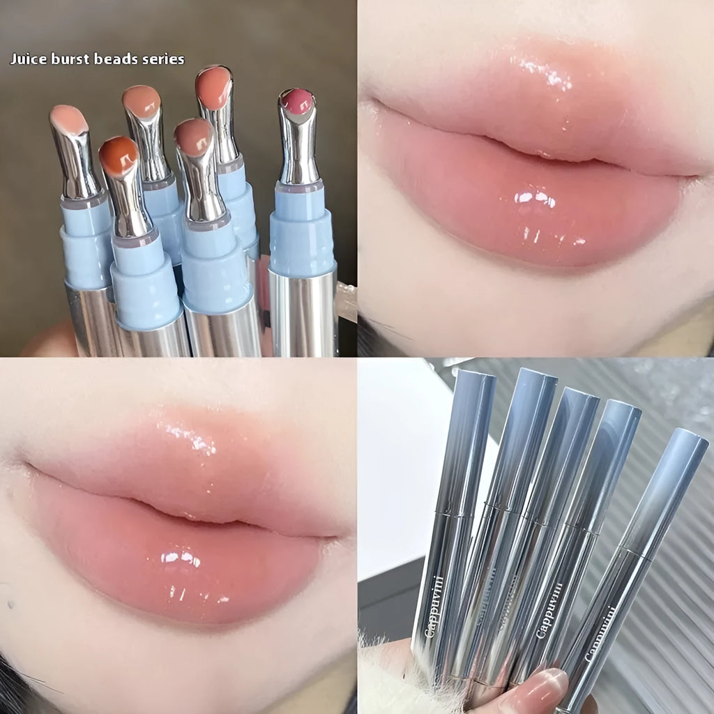 Mirror Water Light lip gloss lipstick tube in six Ice tone shade options
