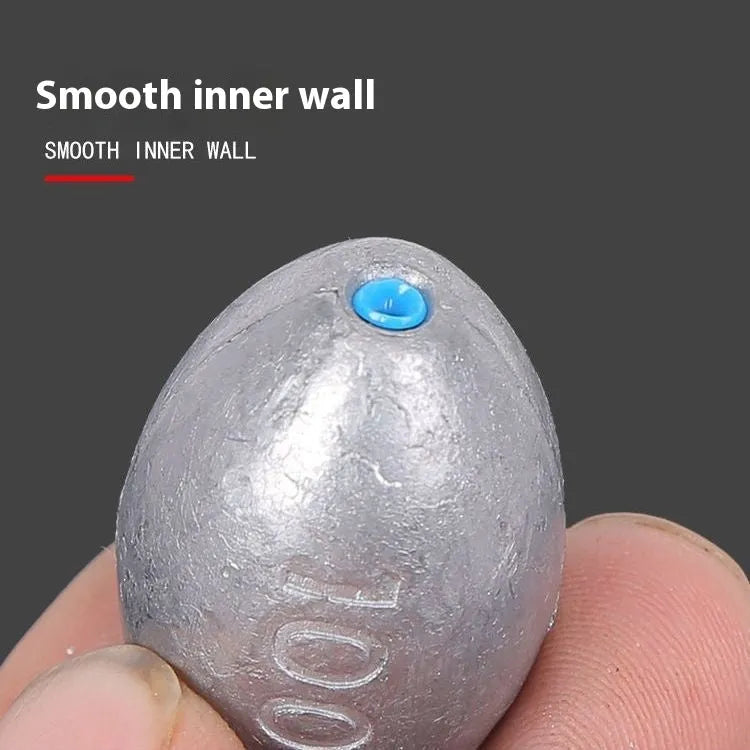 Tongxin rugby-shaped sea fishing sinker with plastic core and scale markings in various weight options