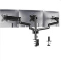 Black aluminium alloy monitor arm with three-arm gas spring for 13-27 inch screens