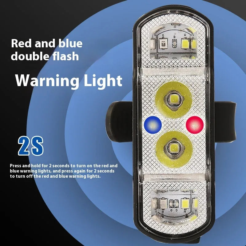 Black bicycle headlight with wave induction sensor and 350 lumen LED for cycling