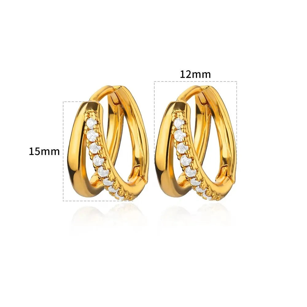 Women's irregular geometric butterfly copper earrings with heart and star shapes