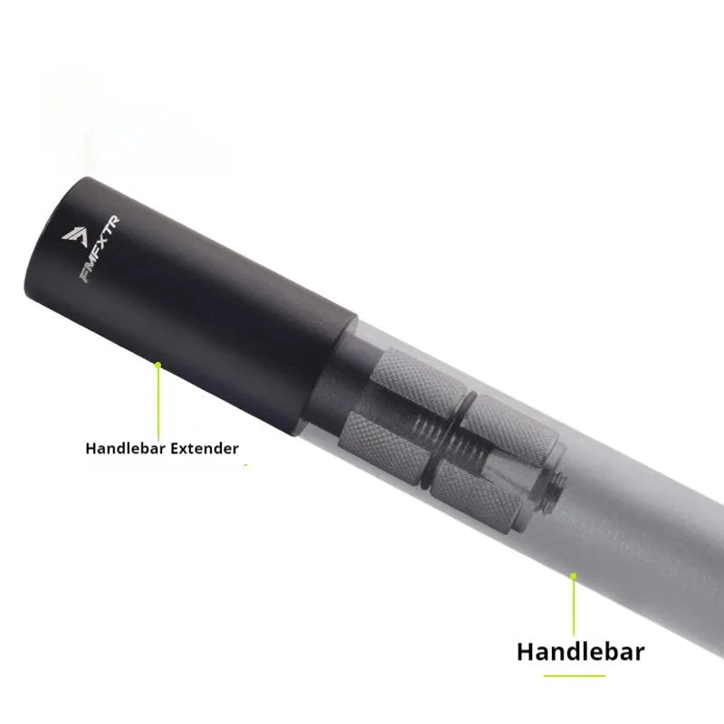 Aluminium alloy bicycle handlebar extension rods showing 15-20mm adjustment range