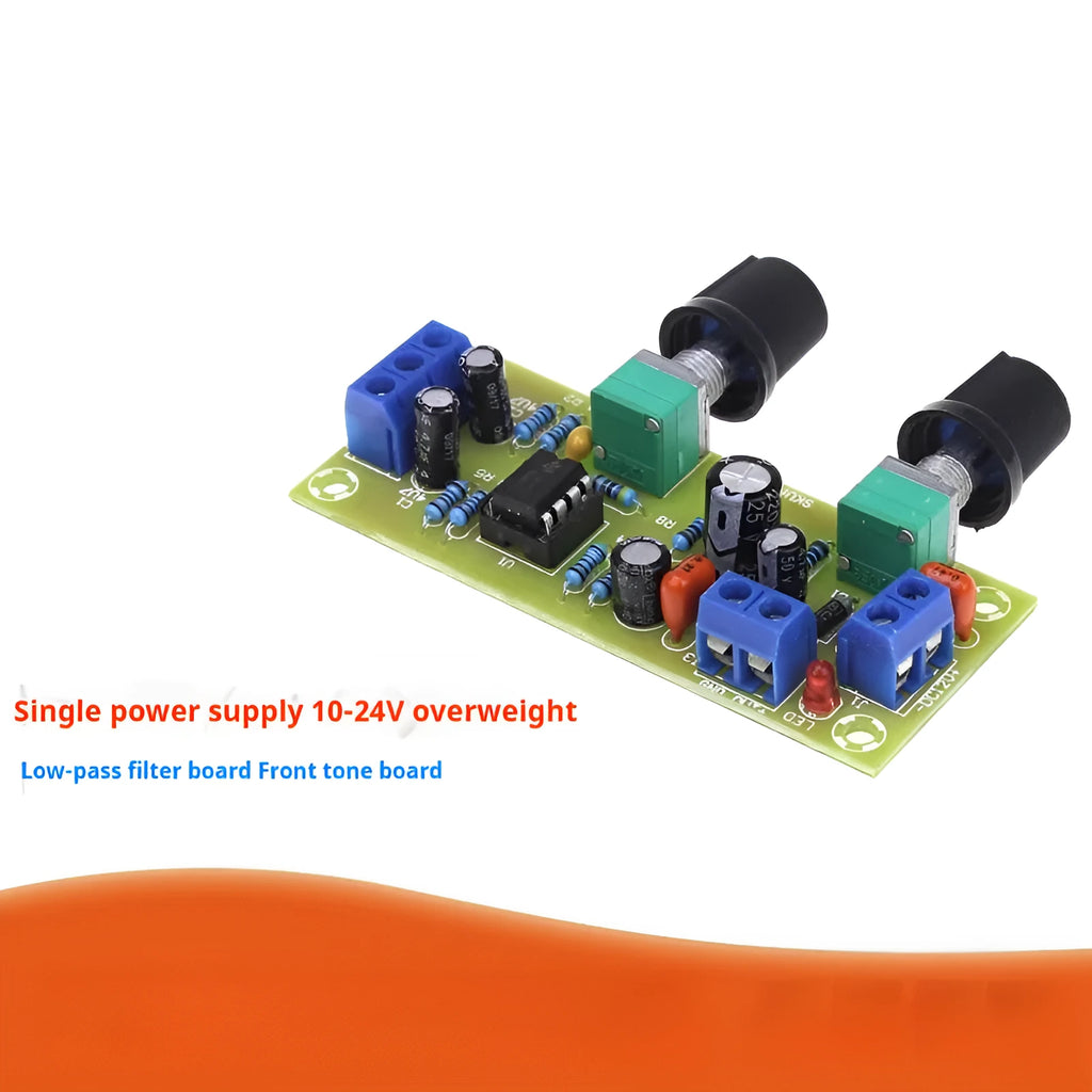 Single power supply front stage board 78x32mm with super dynamic bass boost and FR-4 PCB