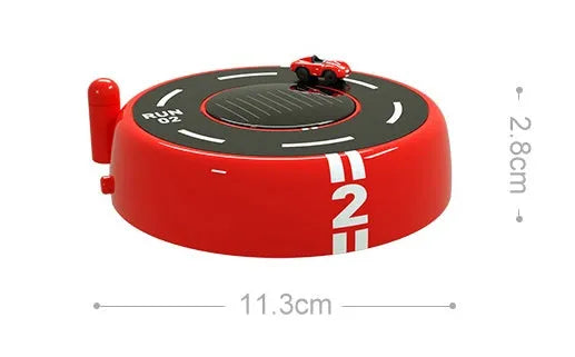 Round solar-powered car aromatherapy decoration in black plastic with USB charging port