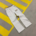 Men's patchwork double waist loose trousers in elastic polyester fabric for hip hop and sports wear
