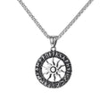 Men's silver skull necklace with detailed alloy pendant and matching chain