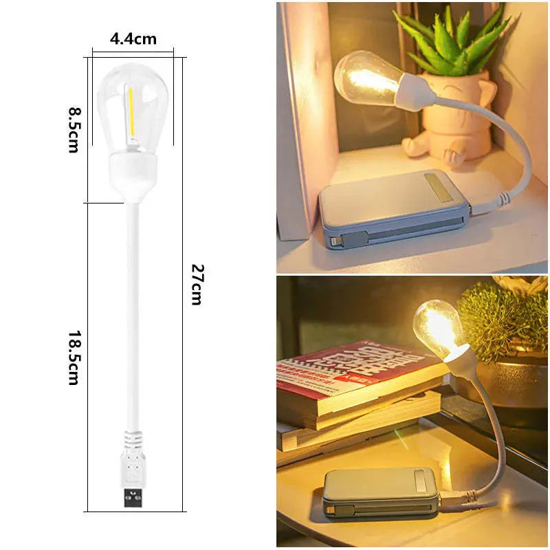 USB rechargeable folding tungsten night light showing compact portable design