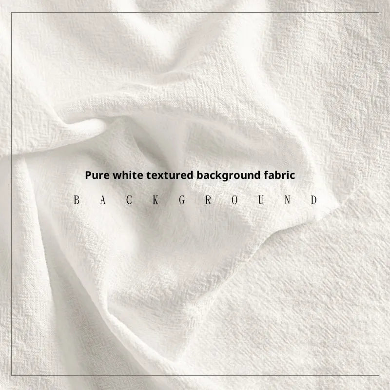 Pure cotton alien-shaped texture props photo tablecloth in beige on a studio backdrop