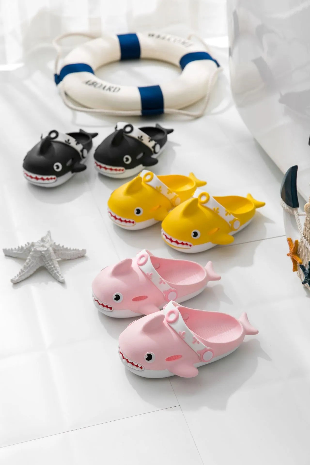 Unisex summer PVC bathroom slippers in yellow for kids and adults