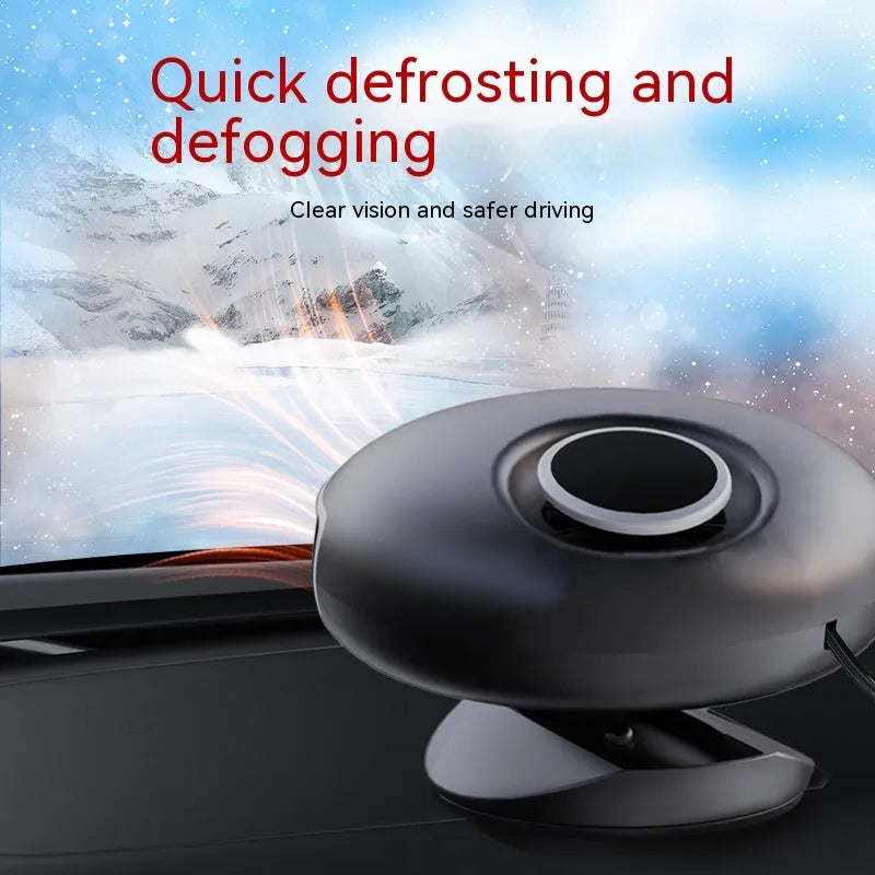YF-180 black car warm air blower heater with power cable for defrosting and demisting vehicle windows