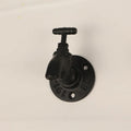 Water pipe style metal towel rack hook with polished finish in three colour options