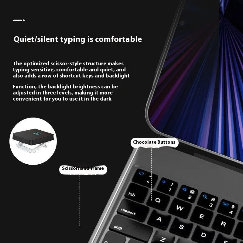 Magnetic Bluetooth keyboard with protective sleeve for 11 inch iPad tablets in multiple colour options