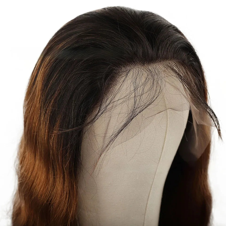 Real human hair lace front wig in Ruili style on a mannequin head, showing lace cap detail.